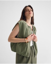 Oxford - Katie Sleevless Bomber Jacket