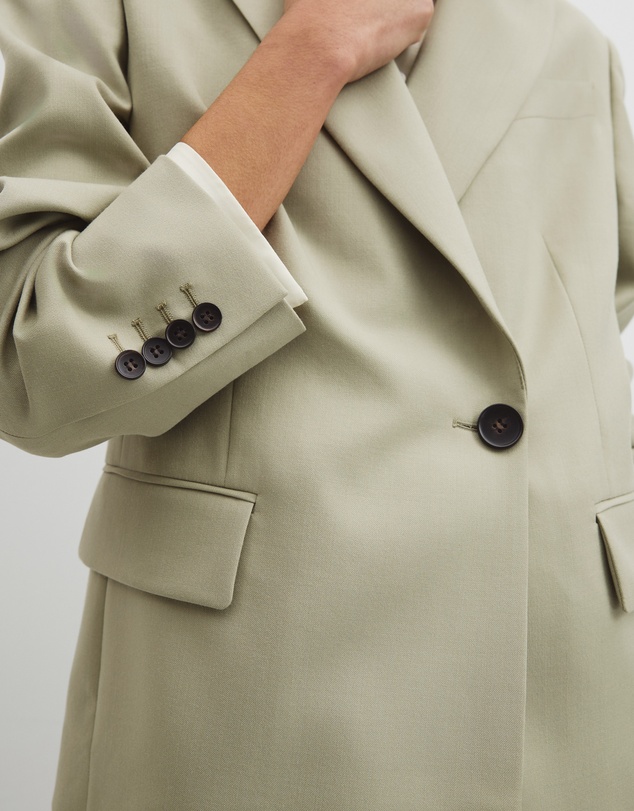 Country Road - Wool Blend Wrap Blazer