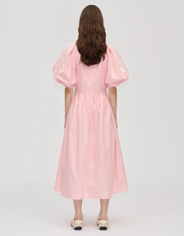 Stine Goya - Gathered Raglan Sleeve Midi Dress