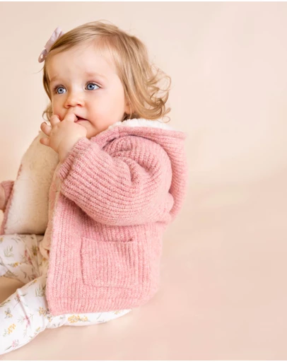 Bebe by Minihaha - Knitted Hooded Jacket - Babies