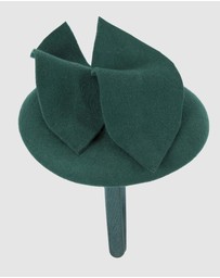 Max Alexander - Felt Winter Green Pillbox Fascinator