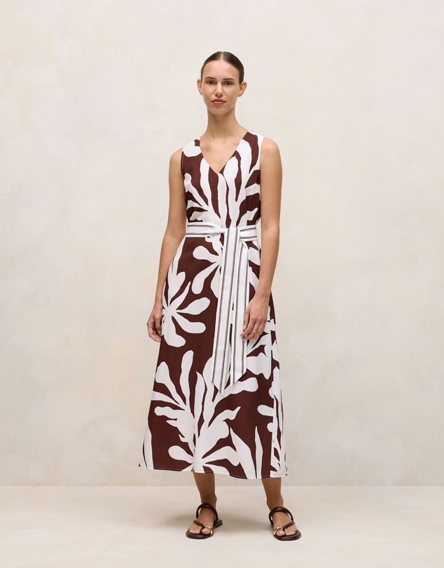 Trenery - Wakame Belted Tank Dress in Espresso