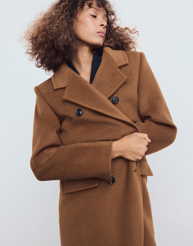 M.N.G - Double-Breasted Wool Coat