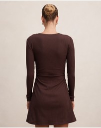 Forever New - Ash Long Sleeves Ribbed Mini Dress