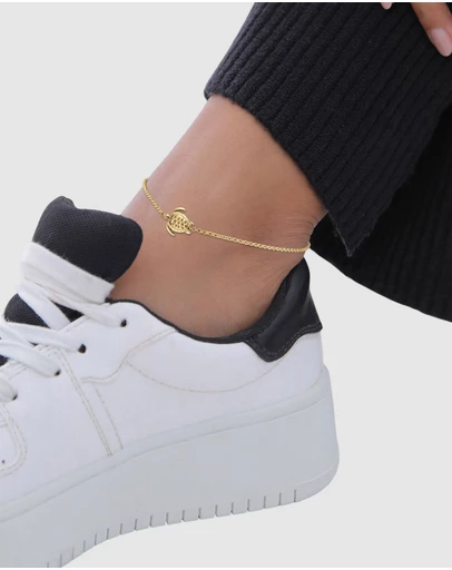 Elli Jewelry - Anklet Turtle 925 Sterling Silver Gold-Plated