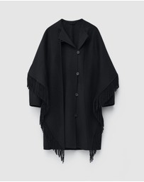 & Other Stories - Fringed Shawl Wool Coat