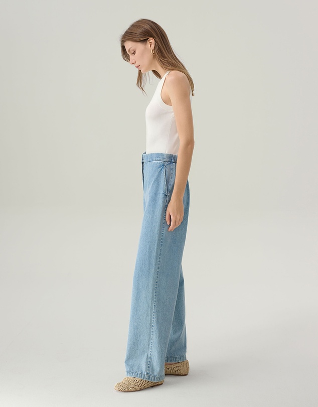 IDA+S - Adelaide Light Denim Wide Leg Jeans
