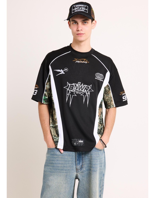 Black Noise White Rain - Xl Archive Jersey T-Shirt