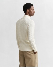 Gant - Cotton Cable Half-Zip Knit
