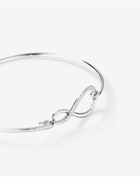Michael Hill - Cubic Zirconia Infinity Bangle in Sterling Silver