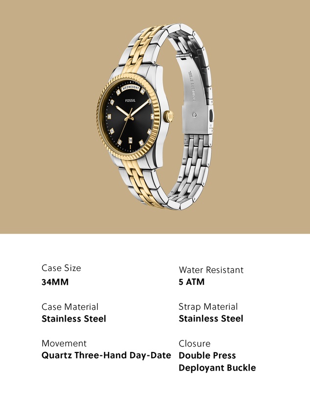 Fossil - Scarlette Two Tone Analogue Watch