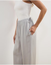 Atmos&Here - Viola Wide Leg Tie Detail Pants