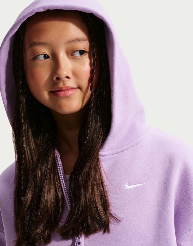 Nike - Studio Oversized Fleece Full-Zip Hoodie - Teens