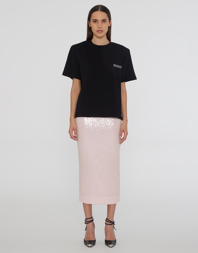 ROTATE - Sequin Midi Pencil Skirt