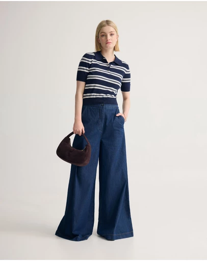 Oxford - Camille Knitted Polo Striped
