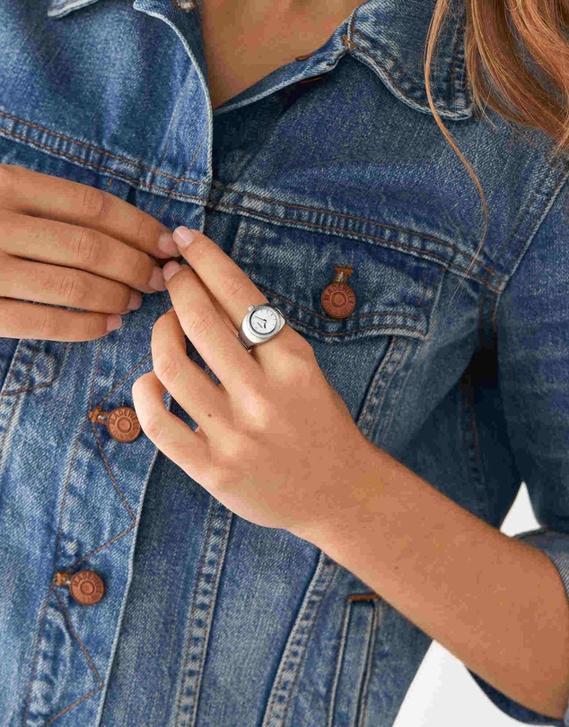 Fossil - Ring Watch Silver-Tone Analogue Watch