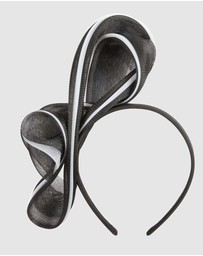 Fillies Collection - Bespoke Black White Racing Fascinator