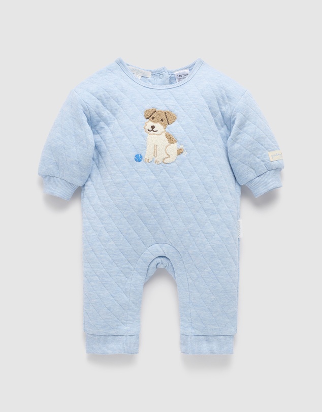 Purebaby - Quilted Track Growsuit-Kids-Babies