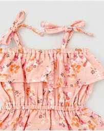 WITH LOVE FOR KIDS - Cotton Muslin Ruffle Playsuit - Babies
