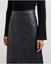 Sofia Irina - Leather Midi Skirt