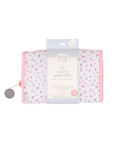 All 4 Ella - Ice Cooling Pram Liner Pink Petals