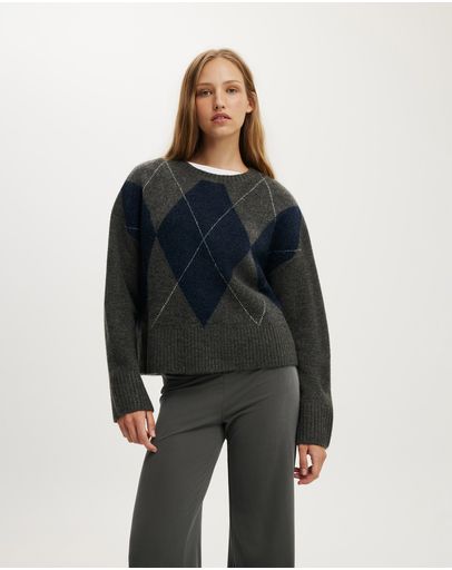 LUXE CHARCOAL ARGYLE