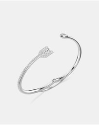 Swarovski - Idyllia Bangle, Mixed Cuts, Arrow, White, Rhodium Plated