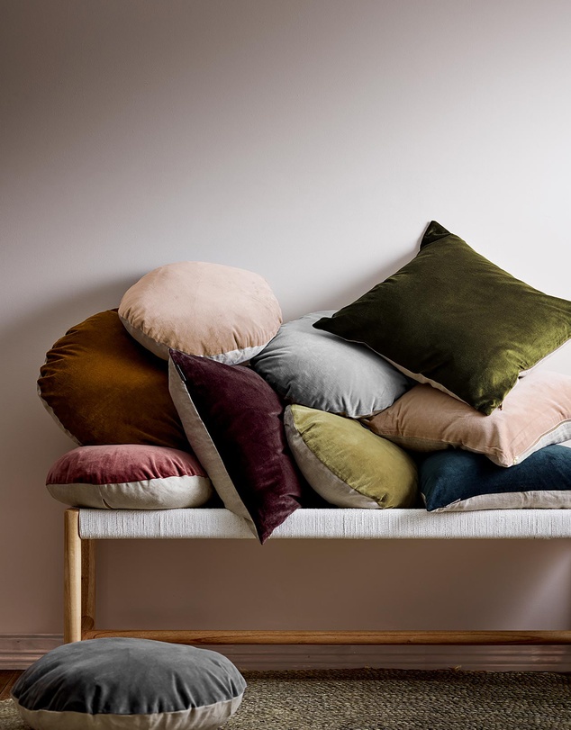 Aura Home - Round Velvet Cushion 55cm