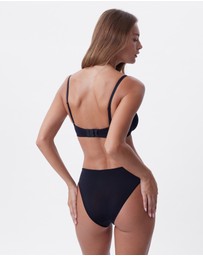 Bras N Things - NKD High Leg Brazilian Knicker - Black