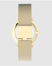 TIMEX - Womens 31mm Transcend Gold-tone Case and Bracelet with Green Dial