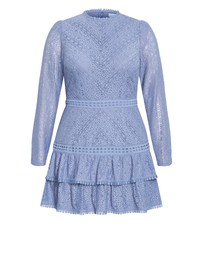City Chic - Gabriella Lace Ruffle Mini Dress