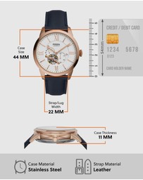 Fossil - Townsman Auto Blue Analogue Watch ME3171