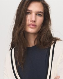 M.N.G - Cardigan With Contrasting Stripes