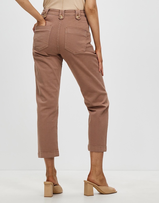 DRICOPER DENIM - Stella Stretch High Waisted Taupe Trouser