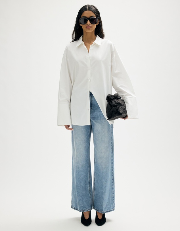 Minima Esenciales - Ash Pressed Crease High Rise Jeans
