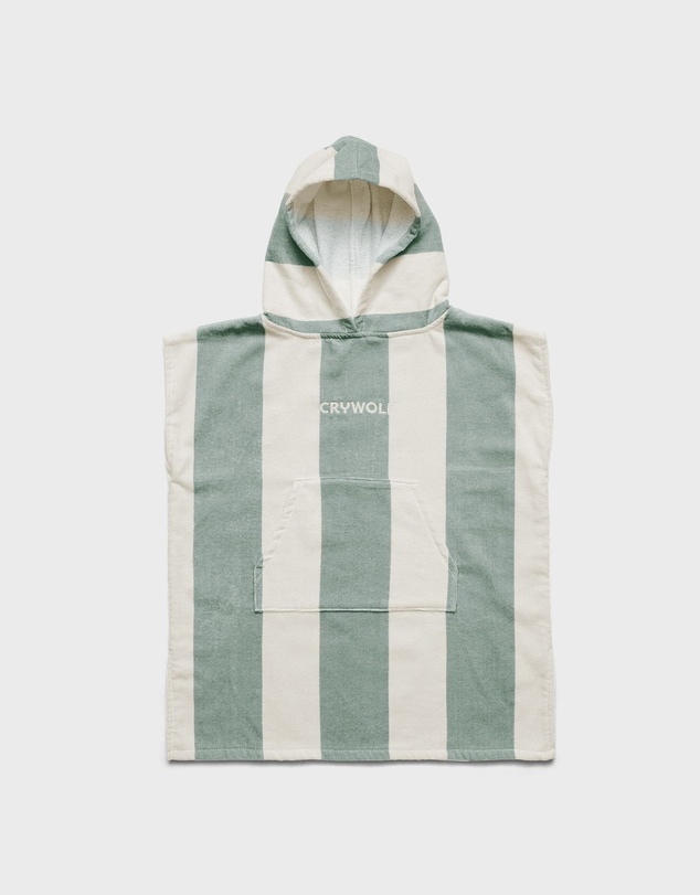 Crywolf - HOODED TOWEL Moss Stripe