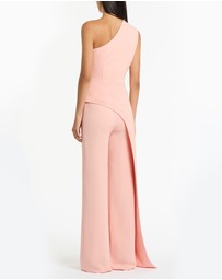 Carla Zampatti - Pale Rose Crepe Classic Flared Pant