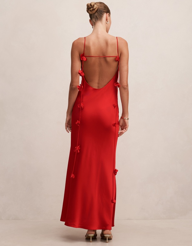 Forever New - Amery 3D Floral Satin Maxi Dress