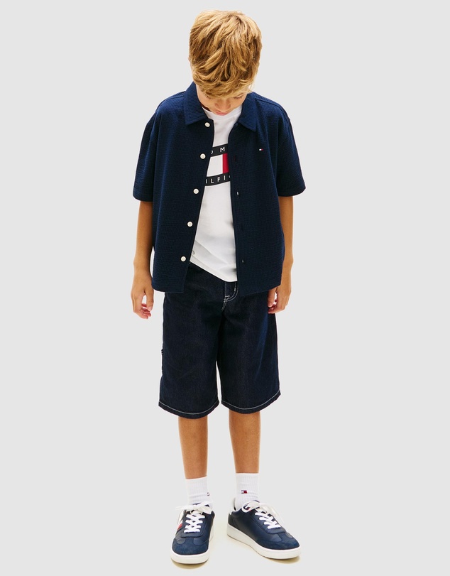 Tommy Hilfiger - Jersey Seersucker Shirt Ss - Kids