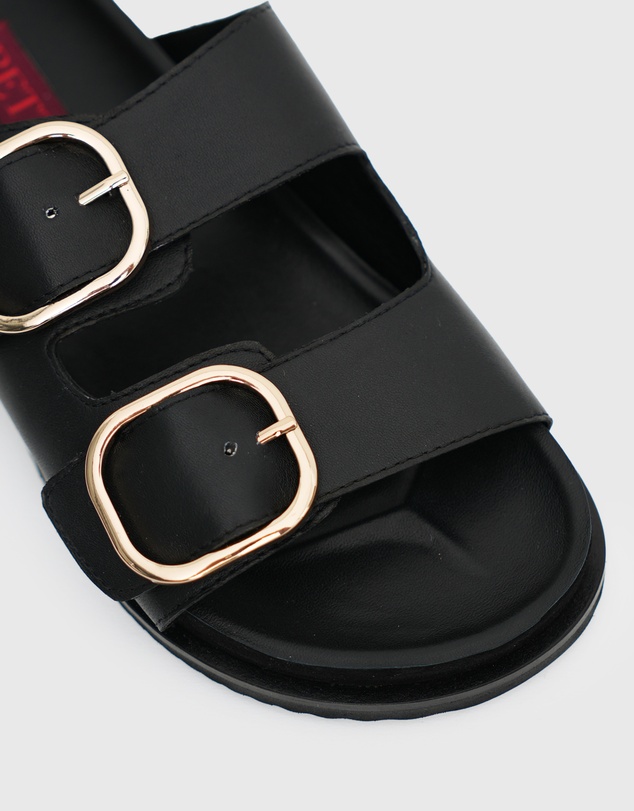 Betts - Margot Leather Buckle Slides