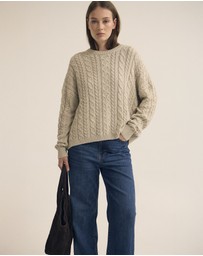 Oxford - Evie Cable Knit Crew Neck