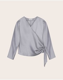 IDA+S - Juliette Satin Wrap Blouse