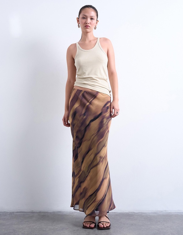 TOPSHOP - Chiffon Midi Skirt