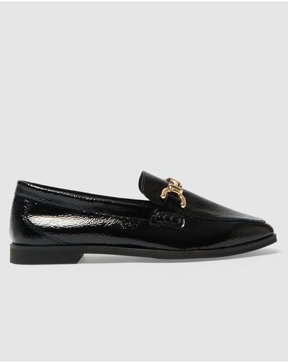 BLACK CRINKLE PATENT