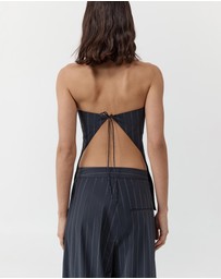 St. Agni - Strapless Rouleau Tie Top