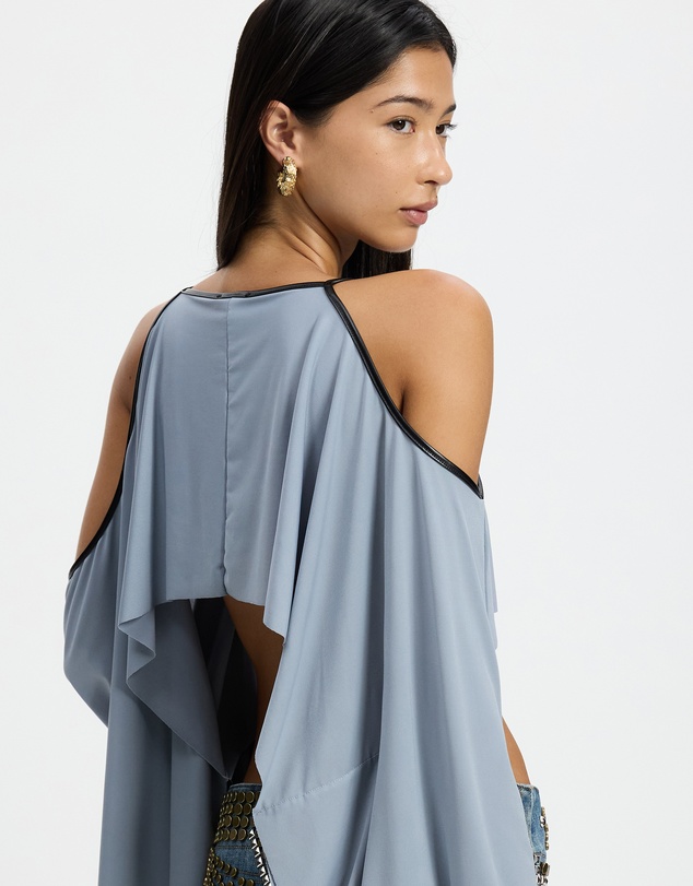 Jaded London - Jersey Cape With PU Binding