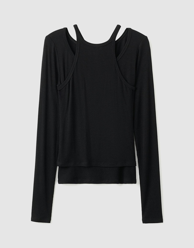 M.N.G - Ribbed Combined T-Shirt