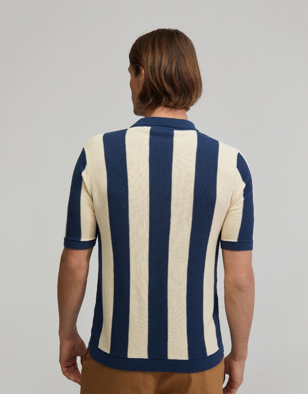 Oxford - Marty Knitted Stripe Shirt