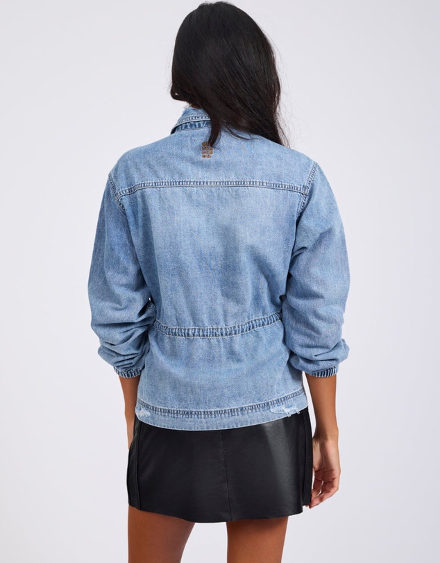 ONE TEASPOON - Drawstring Denim Shirt - Washed Blue