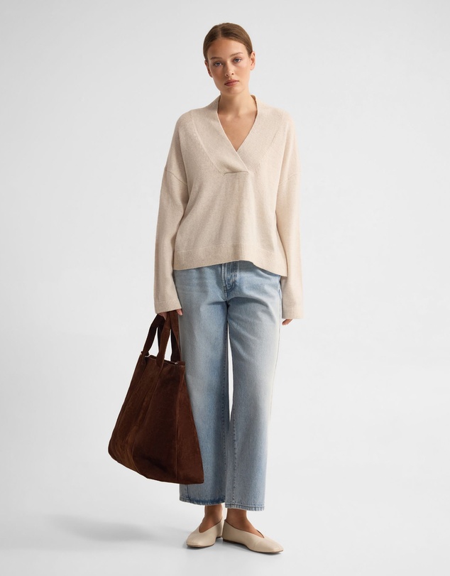 Oxford - Camille V-Neck Wool Blend Knit
